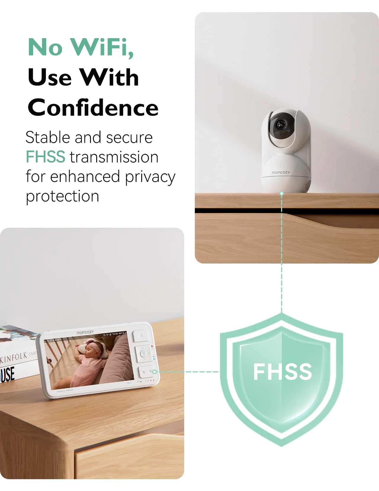 Cámara Full HD 1080p para vigilabebés con vídeo BM01 - Image 7