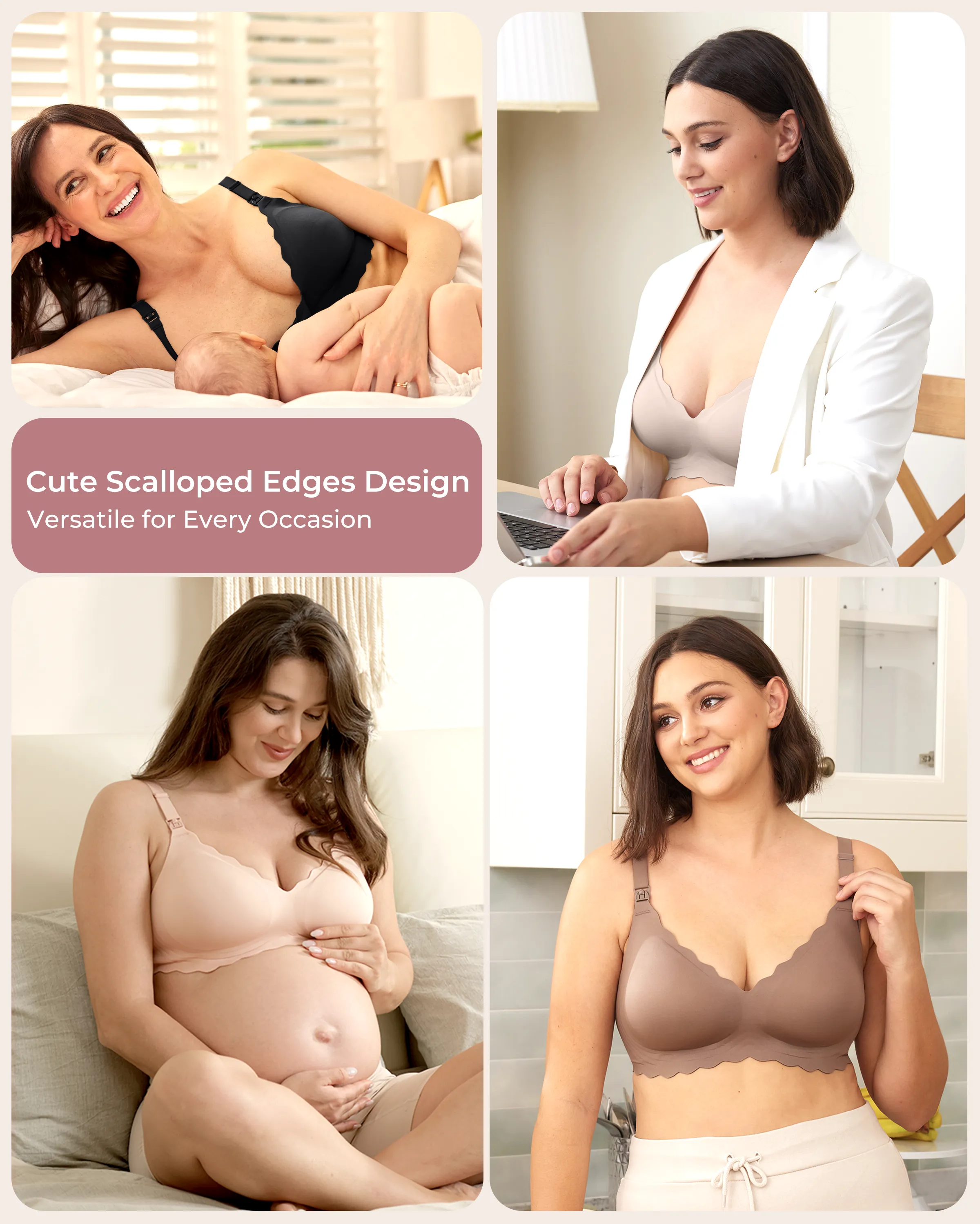 Jelly Strip - Sujetador de lactancia con realce floral sin costuras - YN46 - Image 56