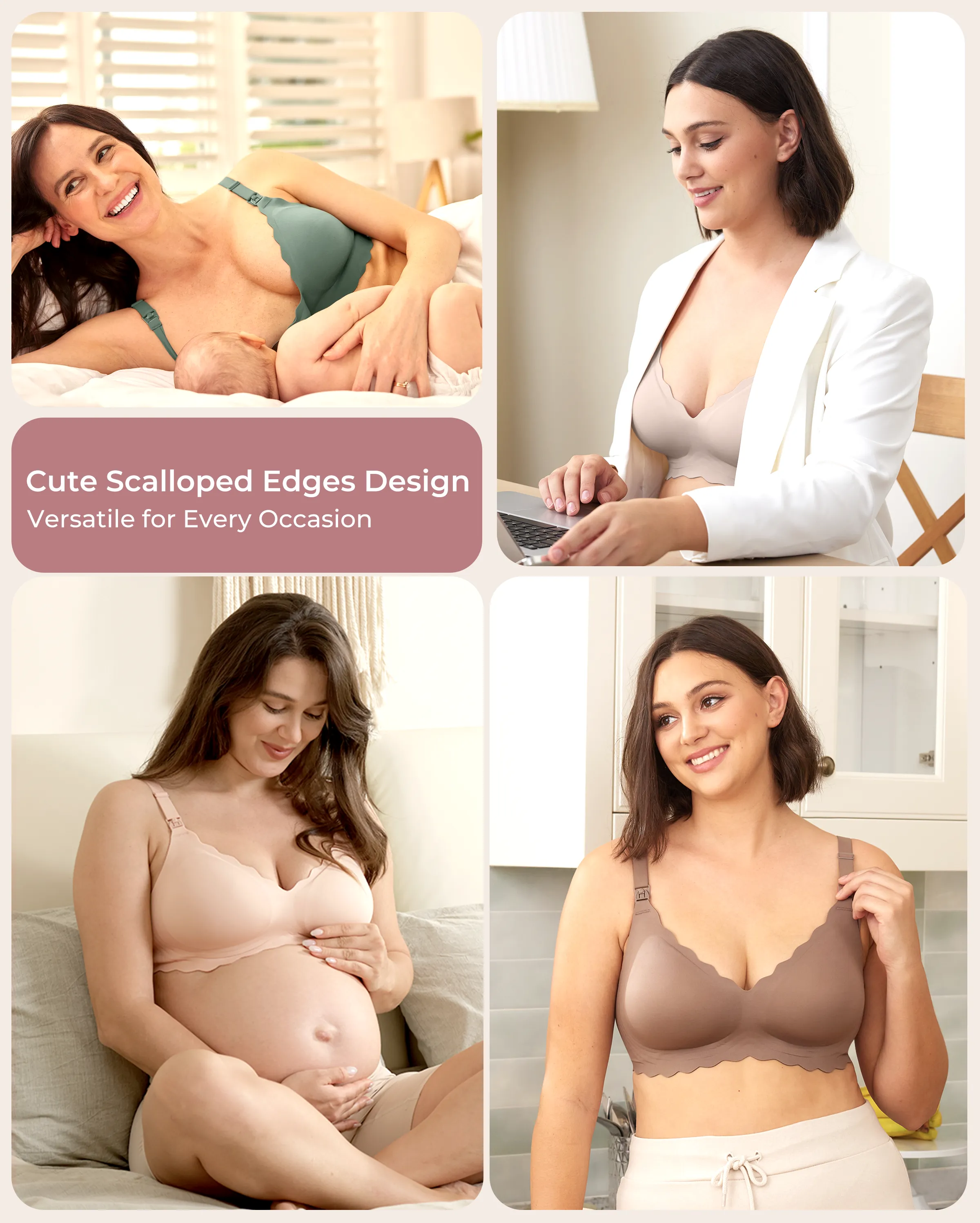 Jelly Strip - Sujetador de lactancia con realce floral sin costuras - YN46 - Image 60