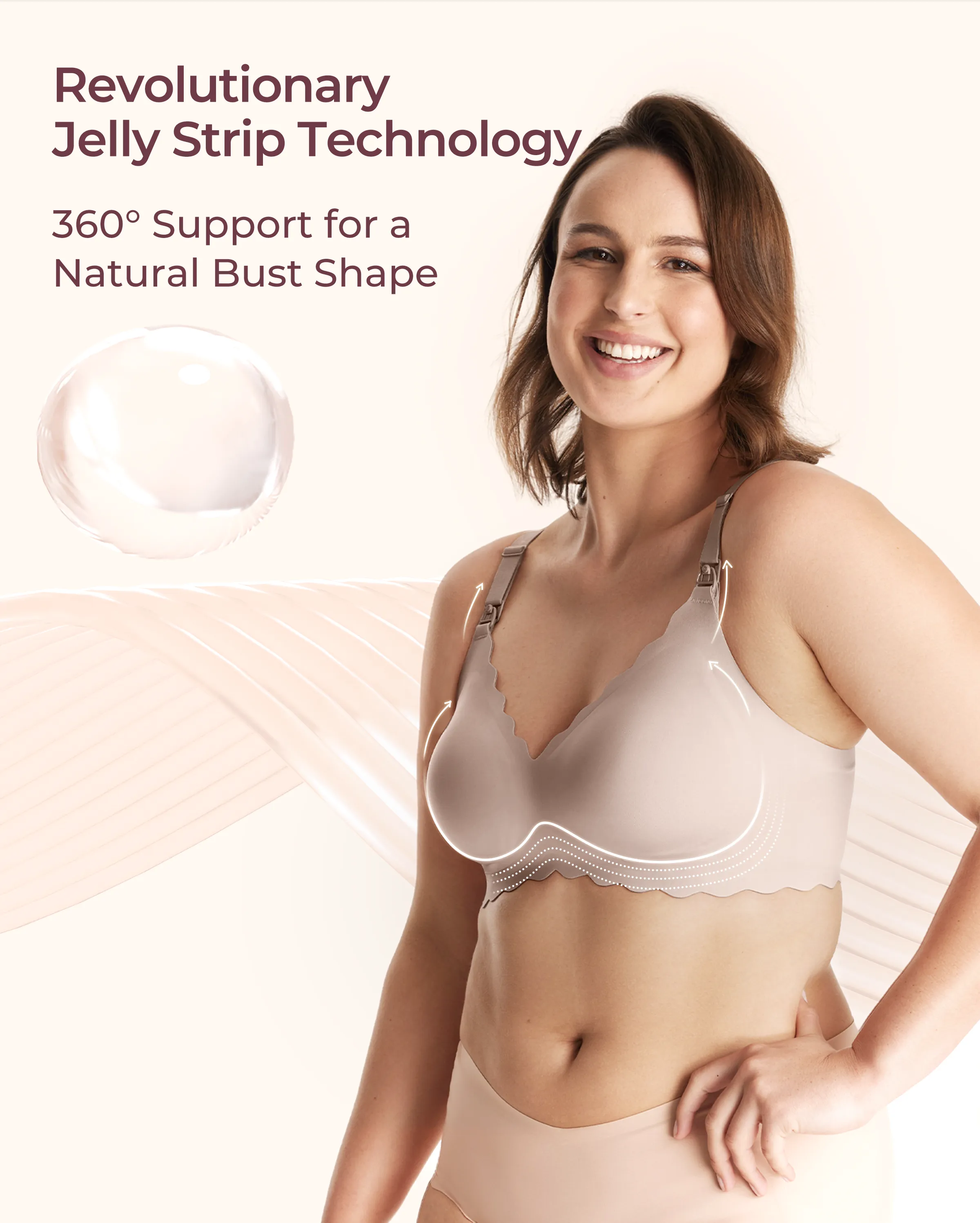 Jelly Strip - Sujetador de lactancia con realce floral sin costuras - YN46 - Image 62