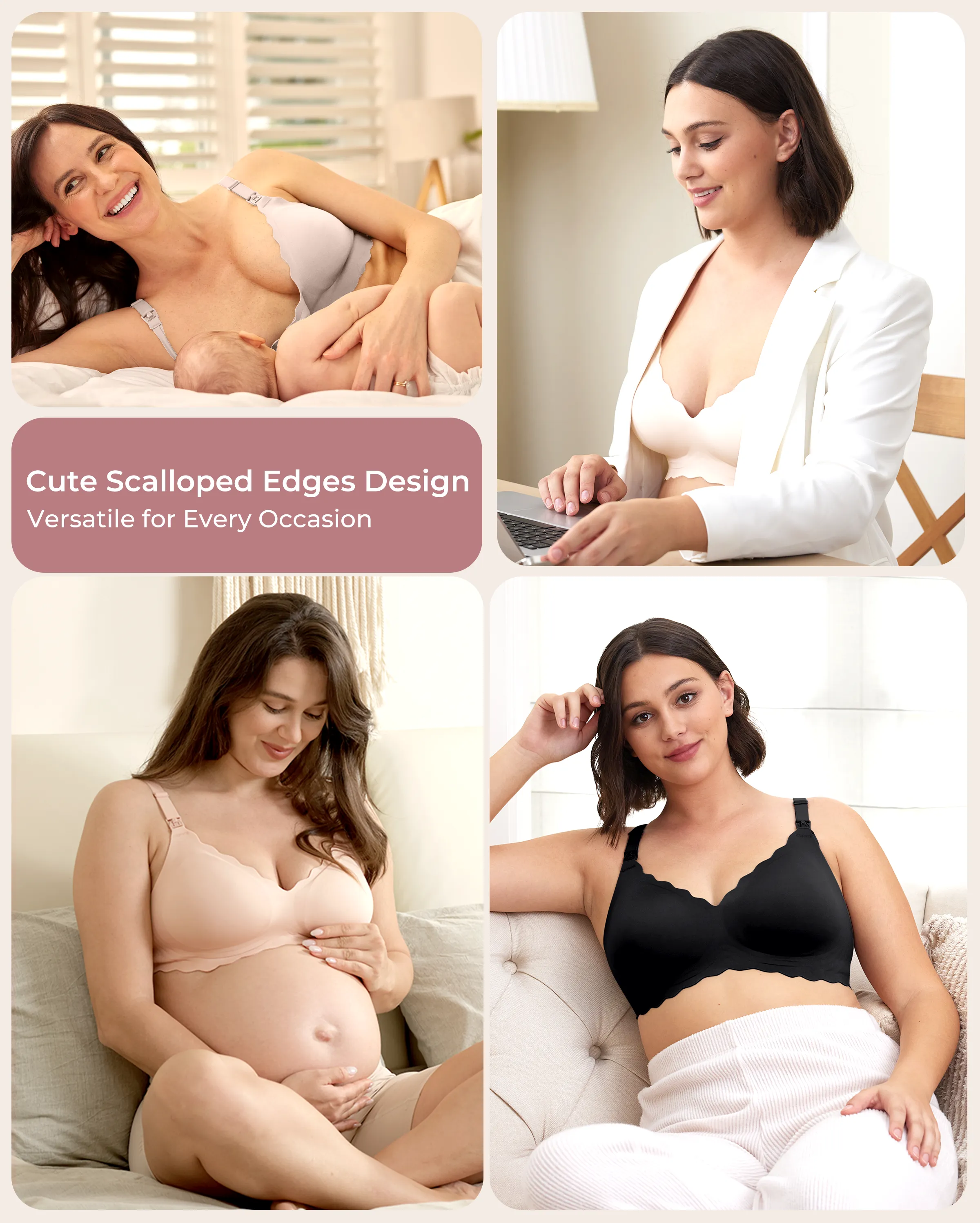 Jelly Strip - Sujetador de lactancia con realce floral sin costuras - YN46 - Image 64