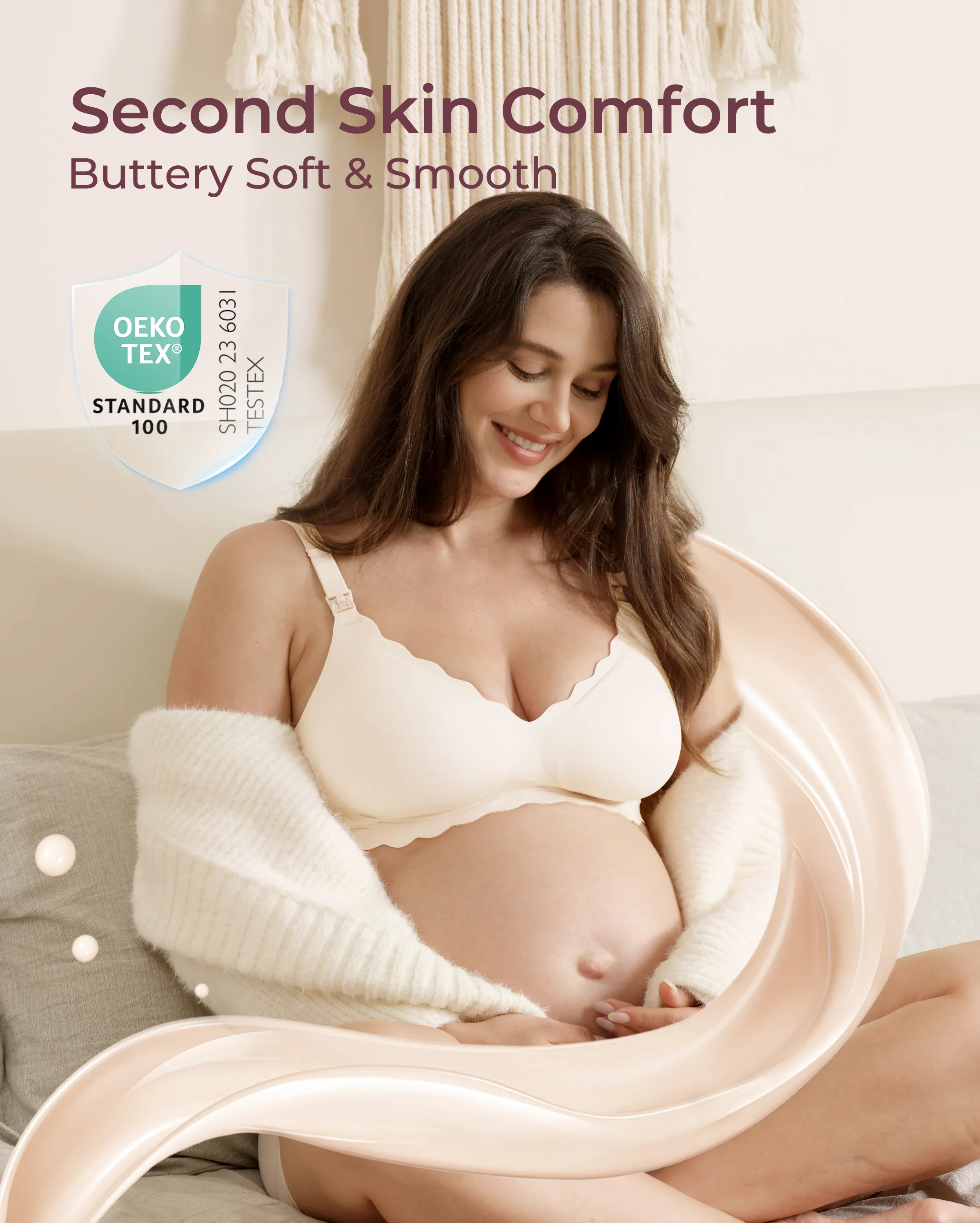 Jelly Strip - Sujetador de lactancia con realce floral sin costuras - YN46 - Image 65