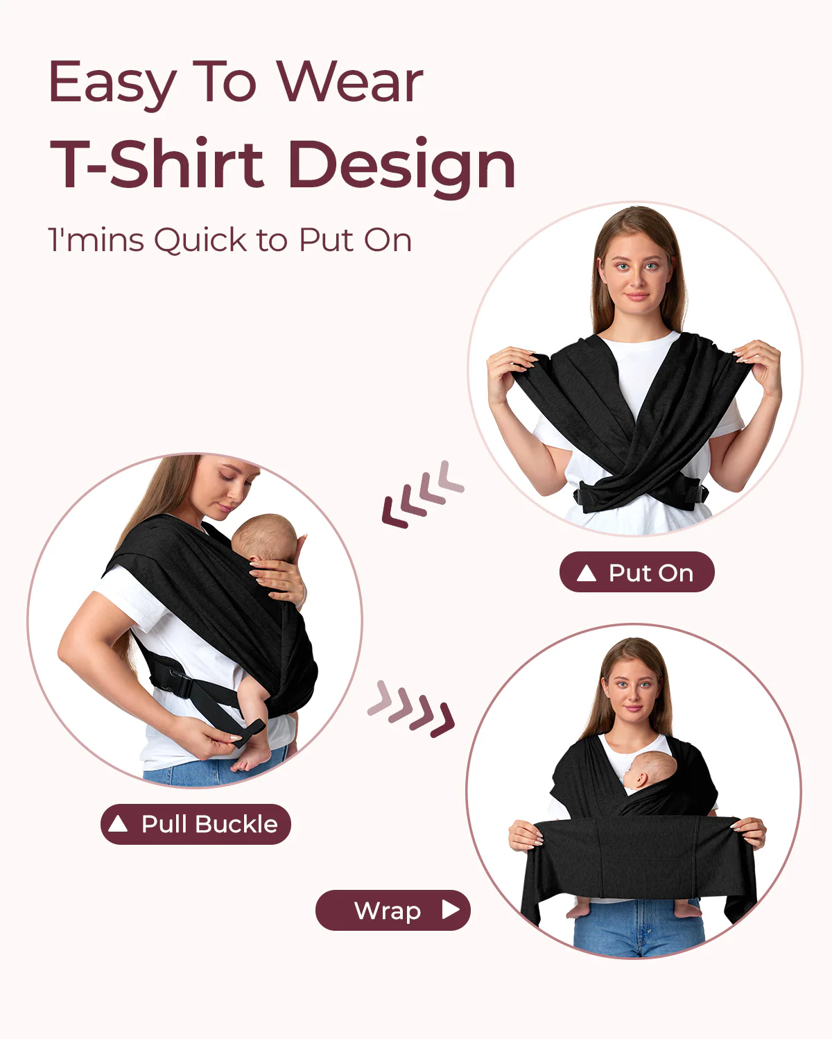 Fácil de llevar con las manos libres - Portabebés Wrap - Image 26