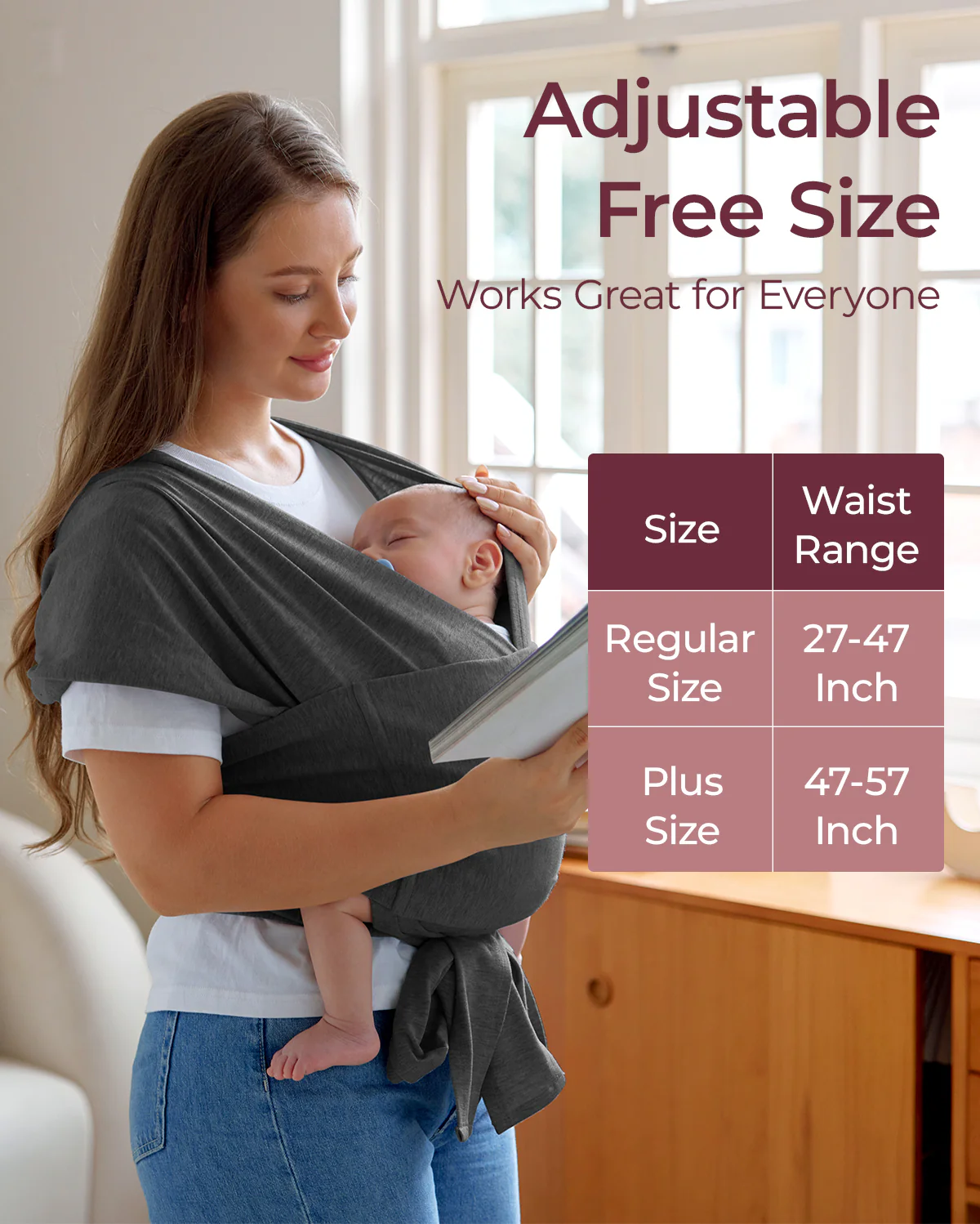 Fácil de llevar con las manos libres - Portabebés Wrap - Image 32