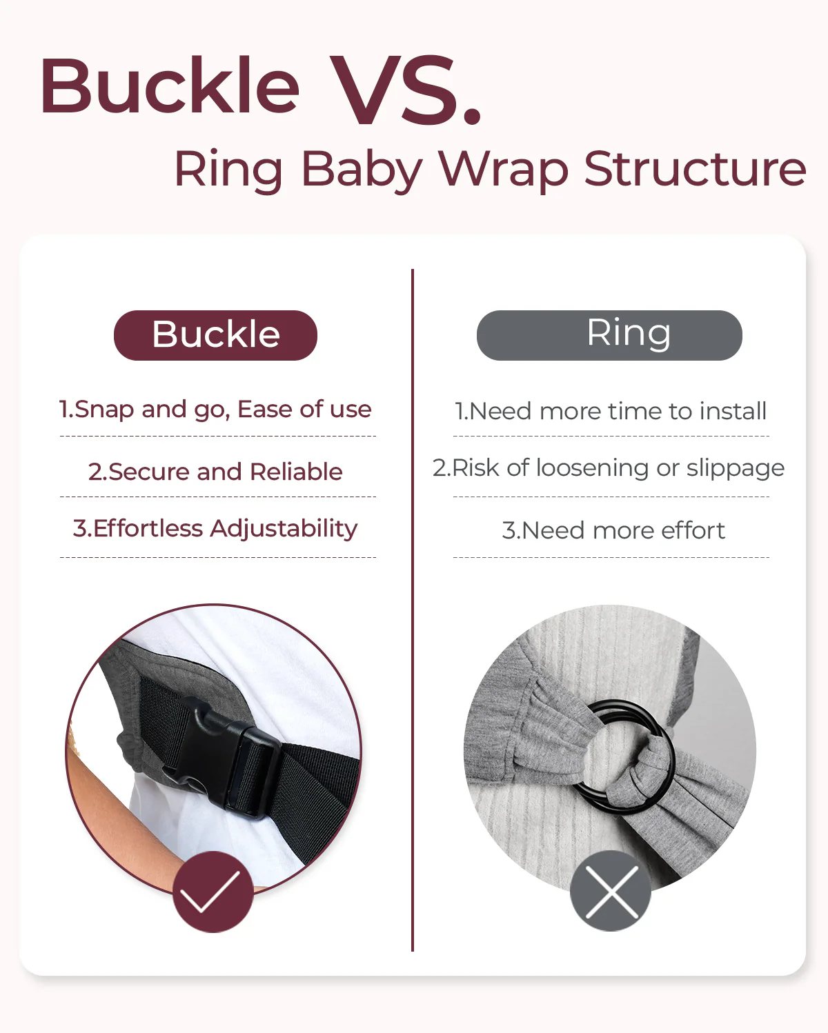 Fácil de llevar con las manos libres - Portabebés Wrap - Image 38