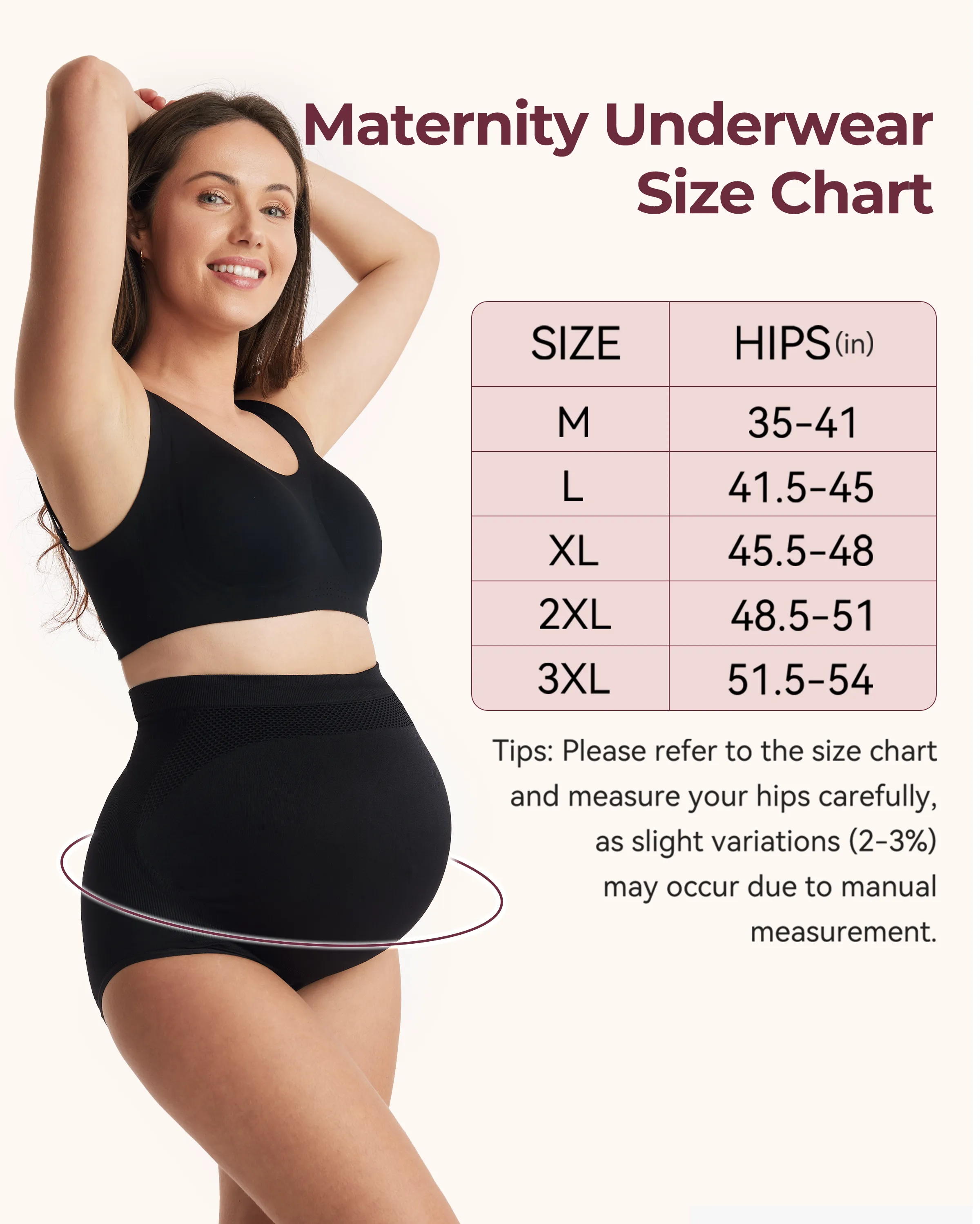 Braguitas de embarazo de cintura alta sin costuras - Pack de 3 - Image 27