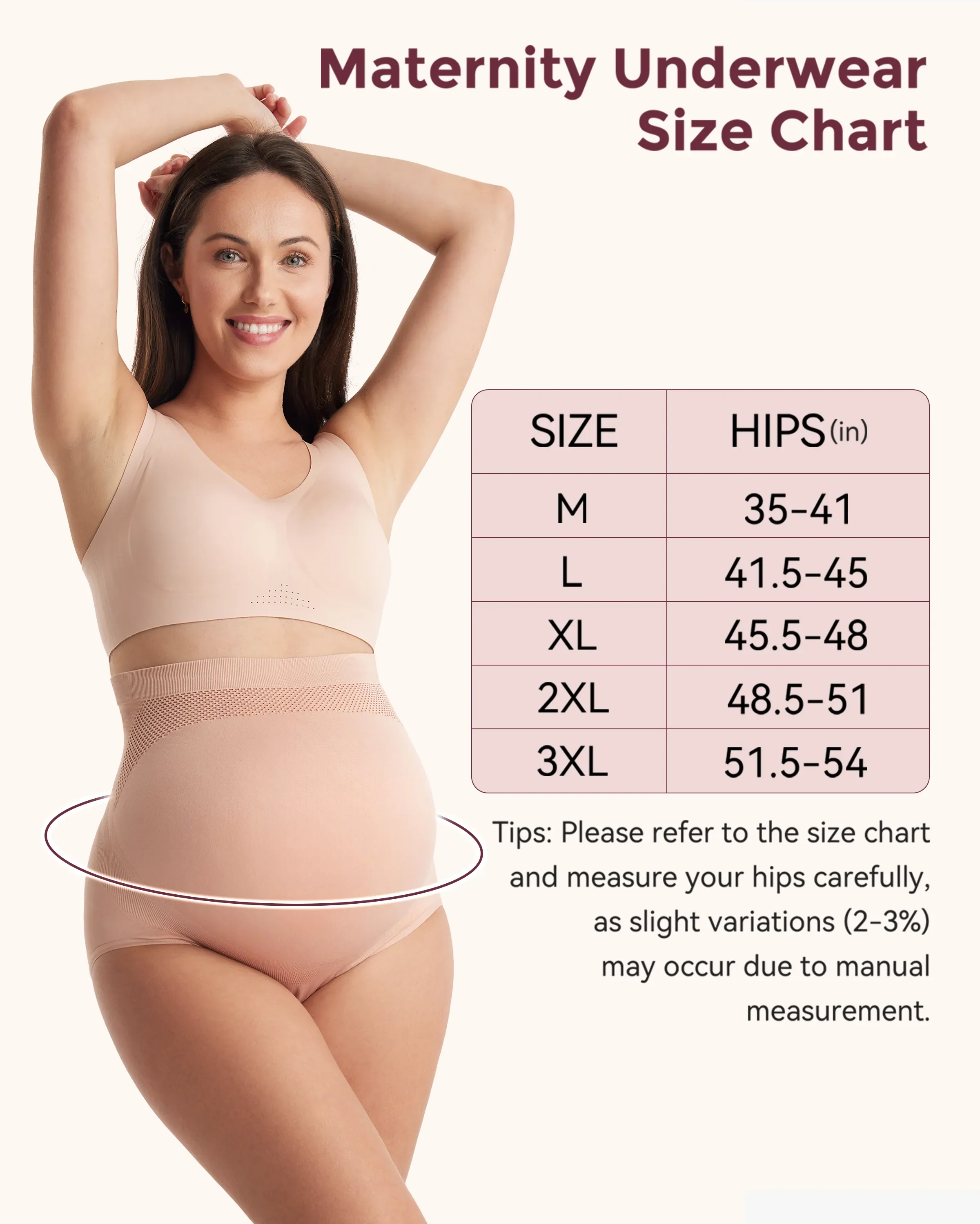 Braguitas de embarazo de cintura alta sin costuras - Pack de 3 - Image 34