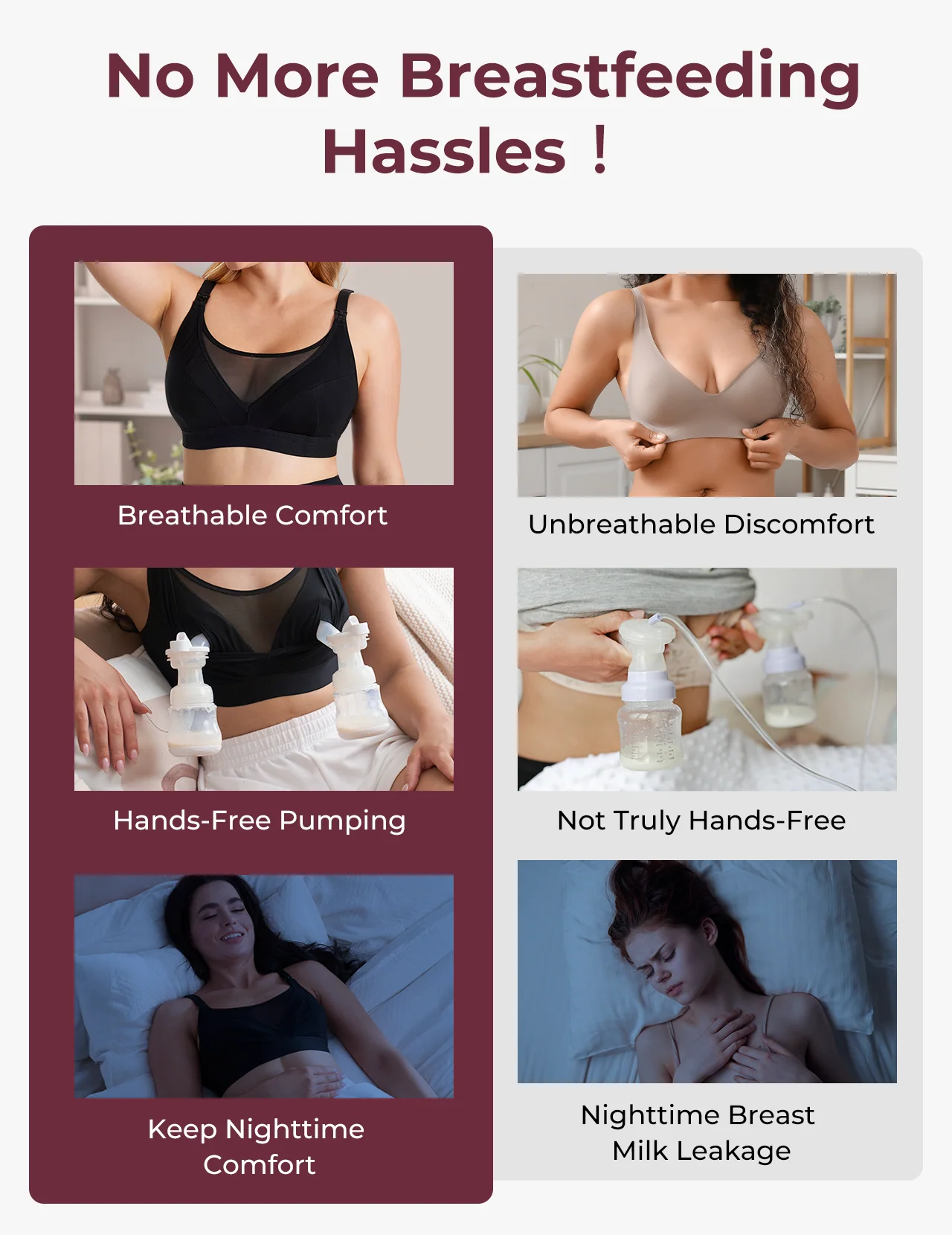 Bamboo - Sujetador de lactancia y bombeo Ultra-Soft & Cool Breeze - HF018 - Image 3