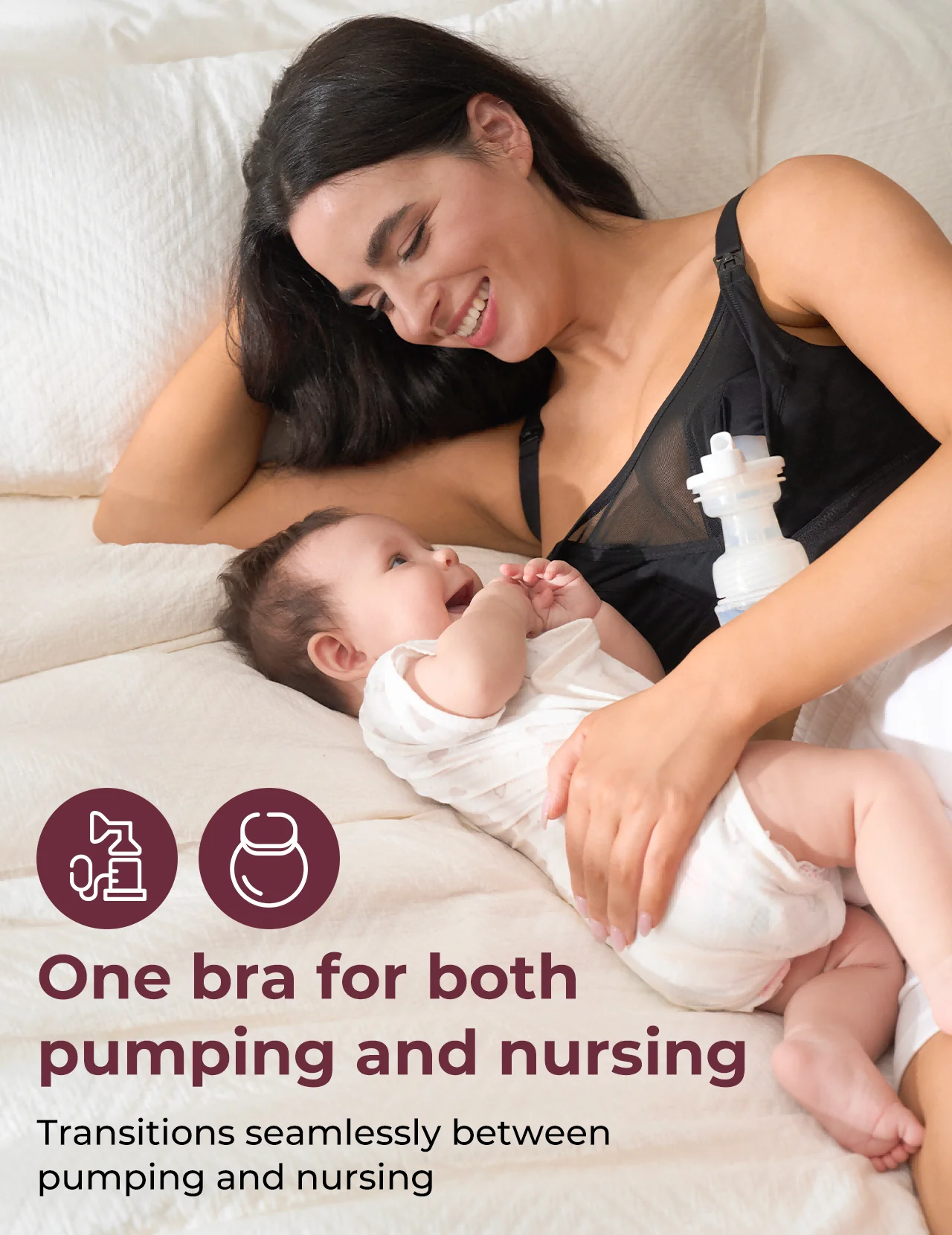 Bamboo - Sujetador de lactancia y bombeo Ultra-Soft & Cool Breeze - HF018 - Image 4