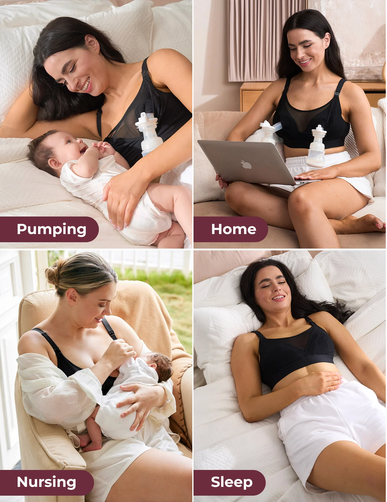 Bamboo - Sujetador de lactancia y bombeo Ultra-Soft & Cool Breeze - HF018 - Image 8