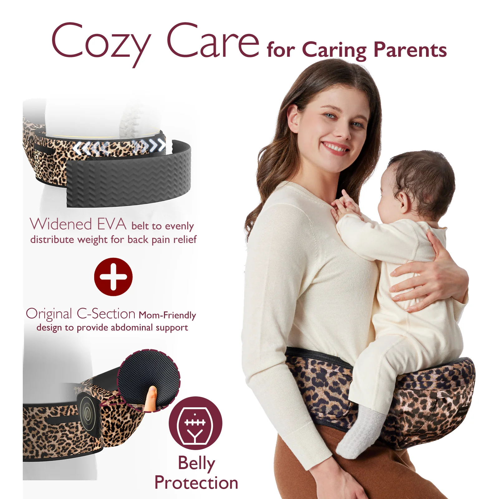 Portabebés Momcozy Wander360 con asiento en la cadera - Image 26