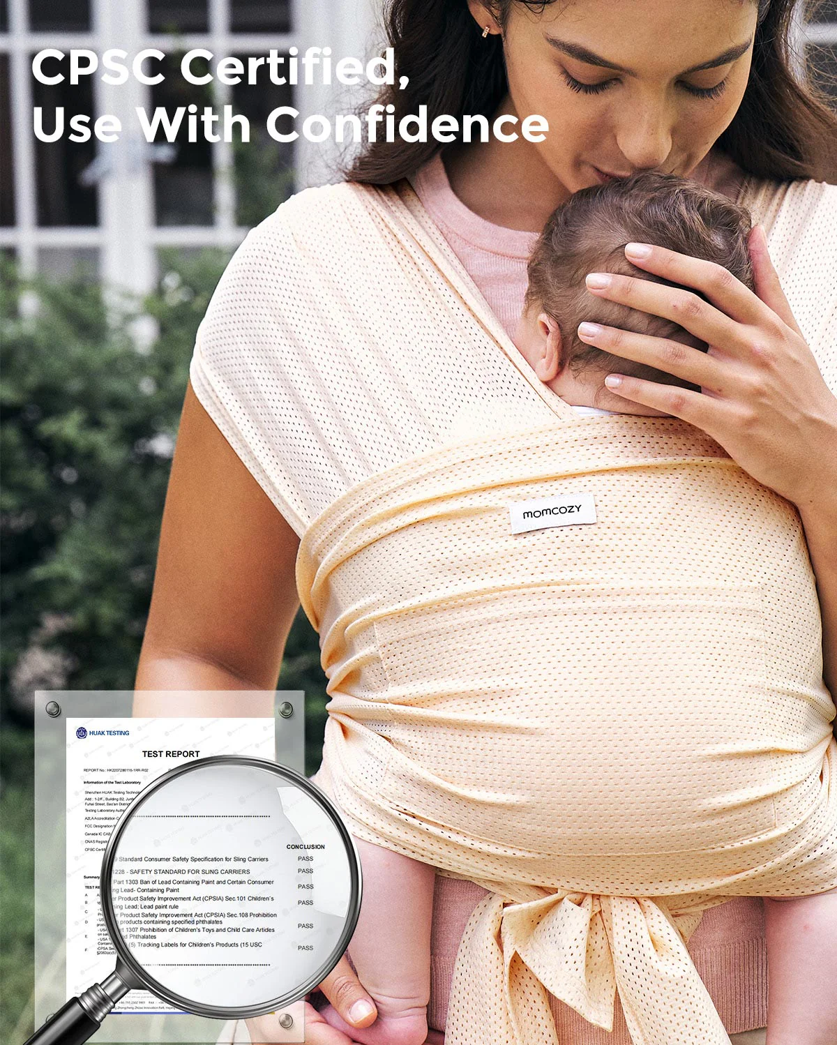 Portabebés envolvente Momcozy SnapLite de malla refrescante - Image 31