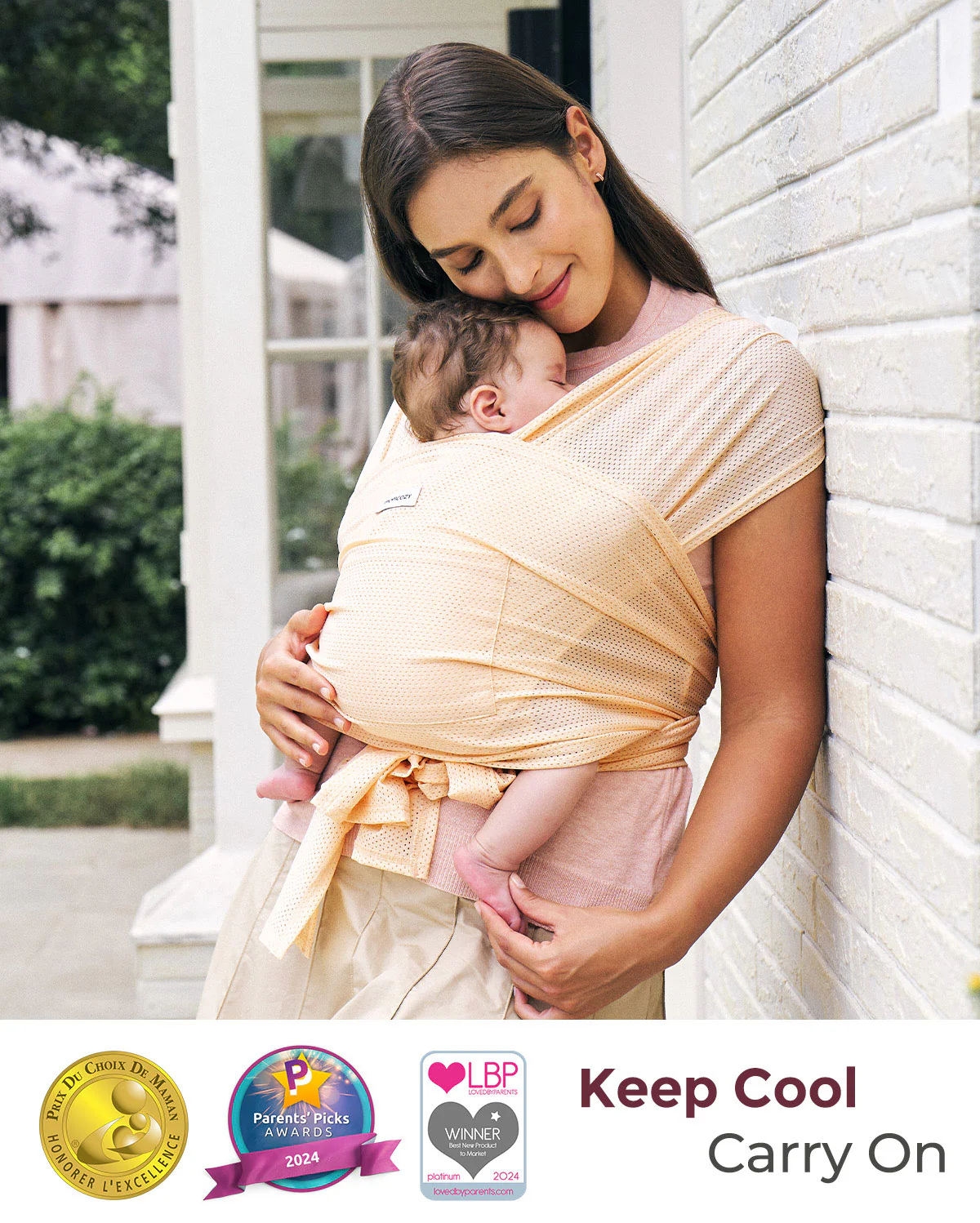 Portabebés envolvente Momcozy SnapLite de malla refrescante - Image 35