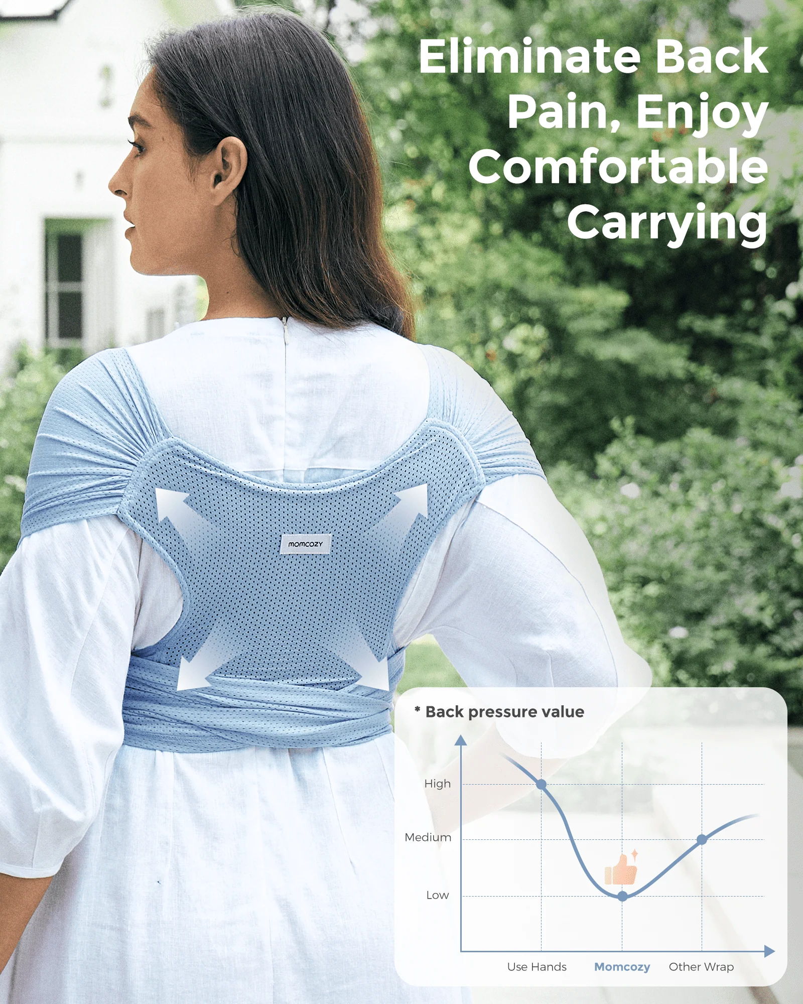 Fácil de llevar con las manos libres - Portabebés Wrap - Image 47