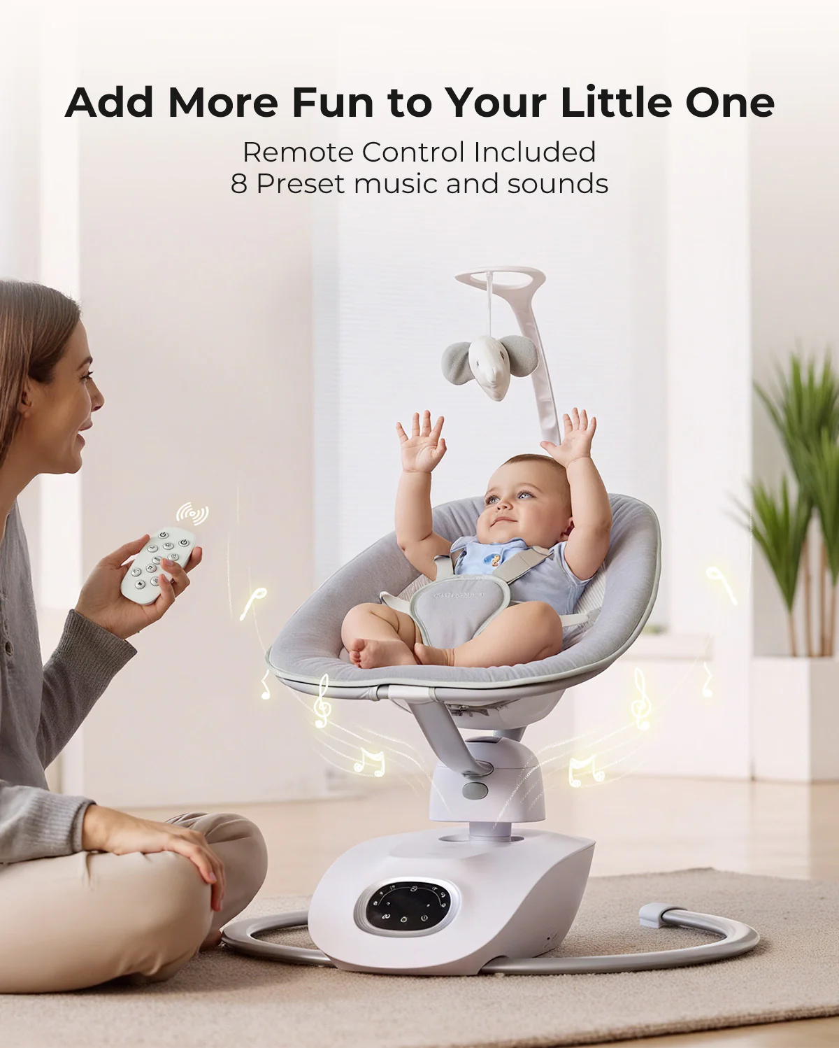 Momcozy CocoSway Columpio Eléctrico para Bebé con Movimiento 3D - Image 6