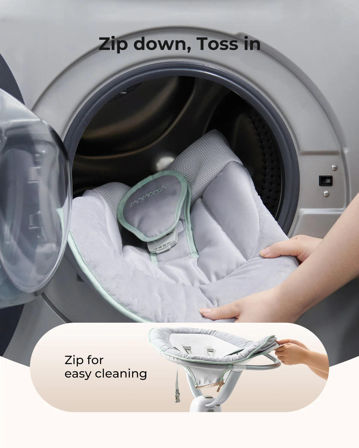 Momcozy CocoSway Columpio Eléctrico para Bebé con Movimiento 3D - Image 7