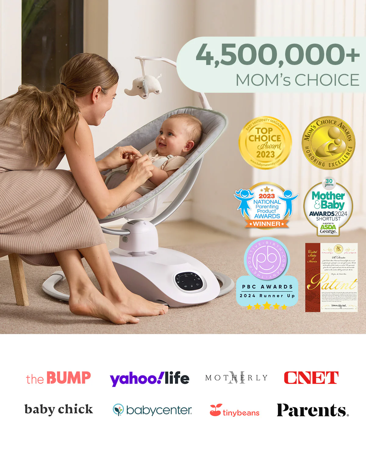 Momcozy CocoSway Columpio Eléctrico para Bebé con Movimiento 3D - Image 9