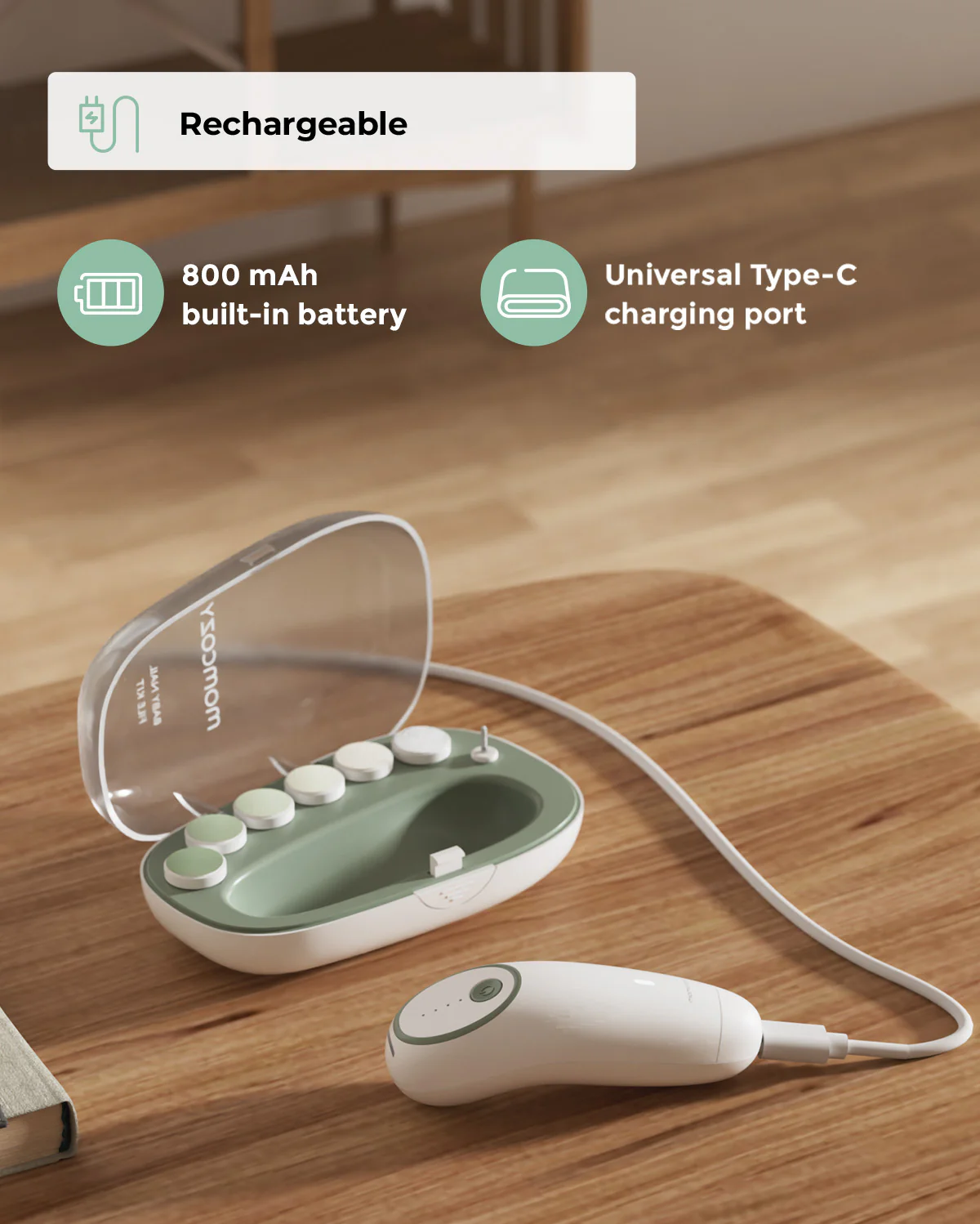 Lima eléctrica para uñas de bebé Momcozy – Bajo nivel de ruido - Image 9