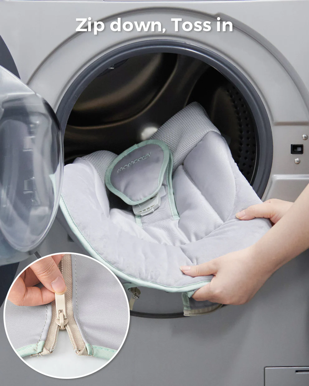 Inserto para bebés Momcozy compatible con el columpio Momcozy CocoSway - Image 8