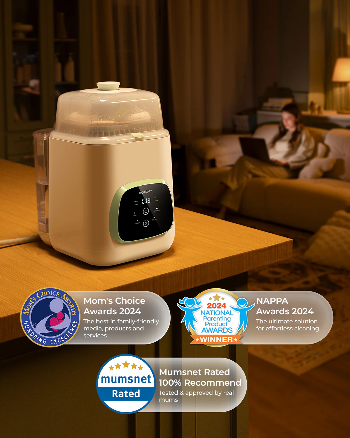 Momcozy KleanPal Pro esterilizador y lavadora de biberones para bebés - Image 11