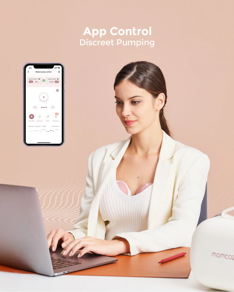 Momcozy Mobile Flow™ Sacaleches manos libres | M9 - Image 3