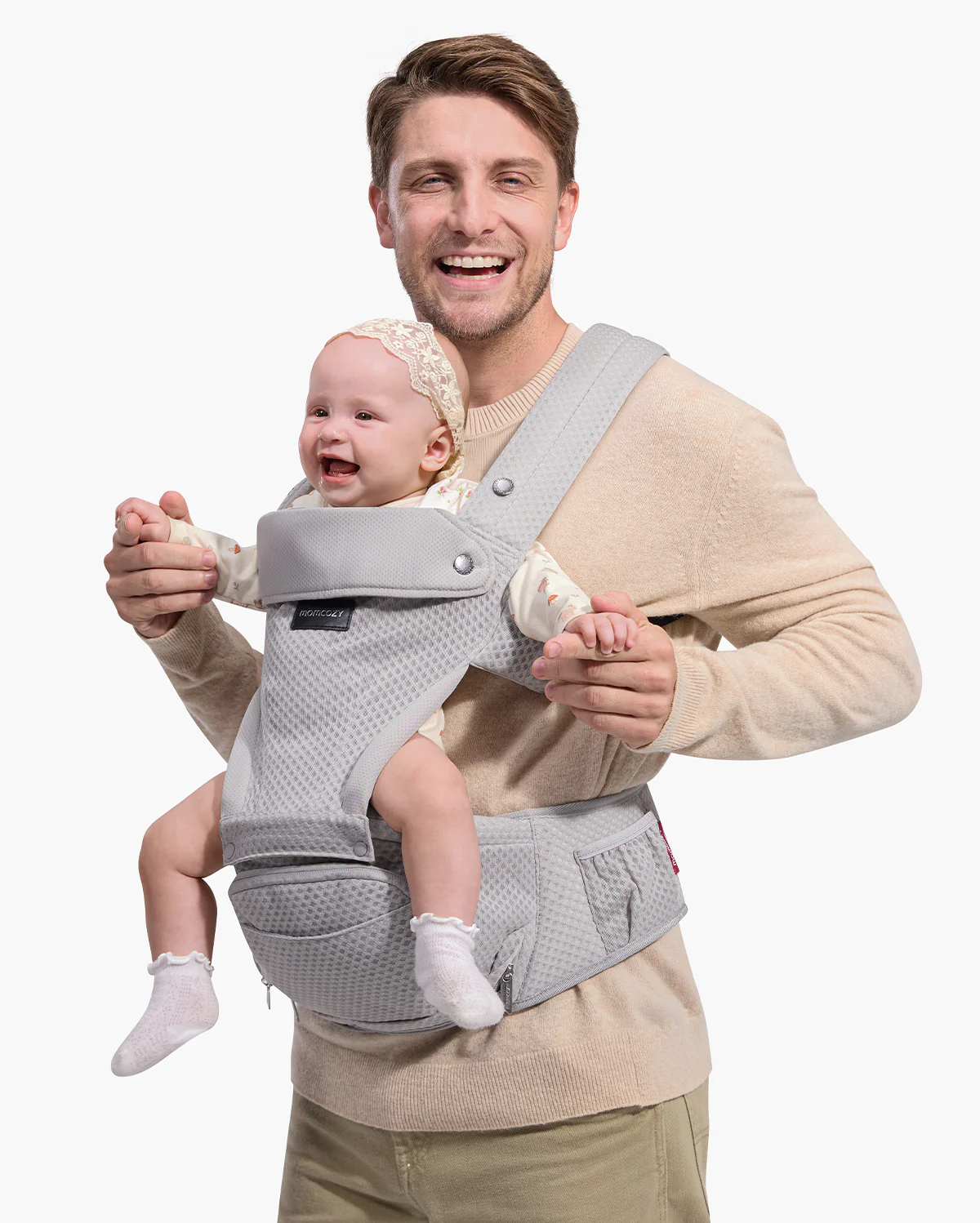 Portabebés Momcozy Move2Fit con asiento ergonómico - Image 10