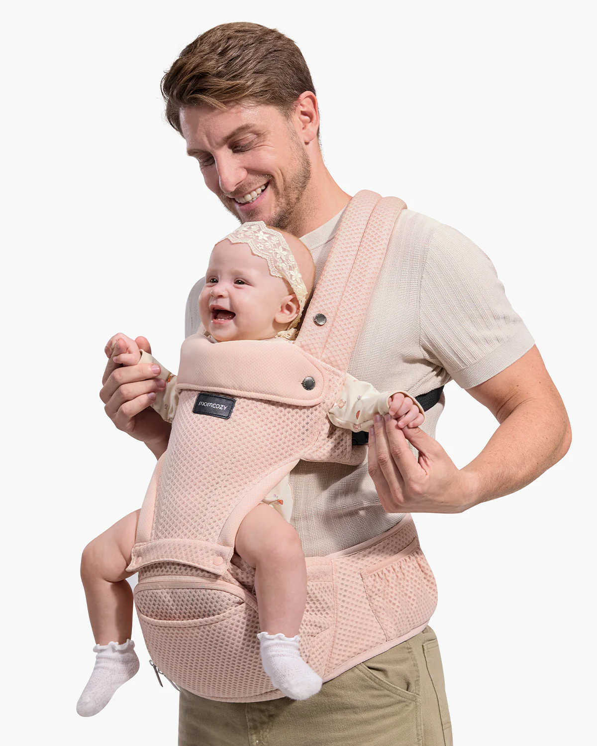 Portabebés Momcozy Move2Fit con asiento ergonómico - Image 11