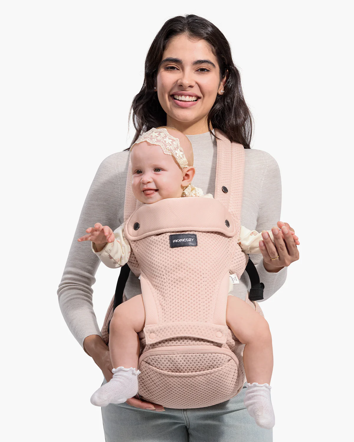 Portabebés Momcozy Move2Fit con asiento ergonómico - Image 12