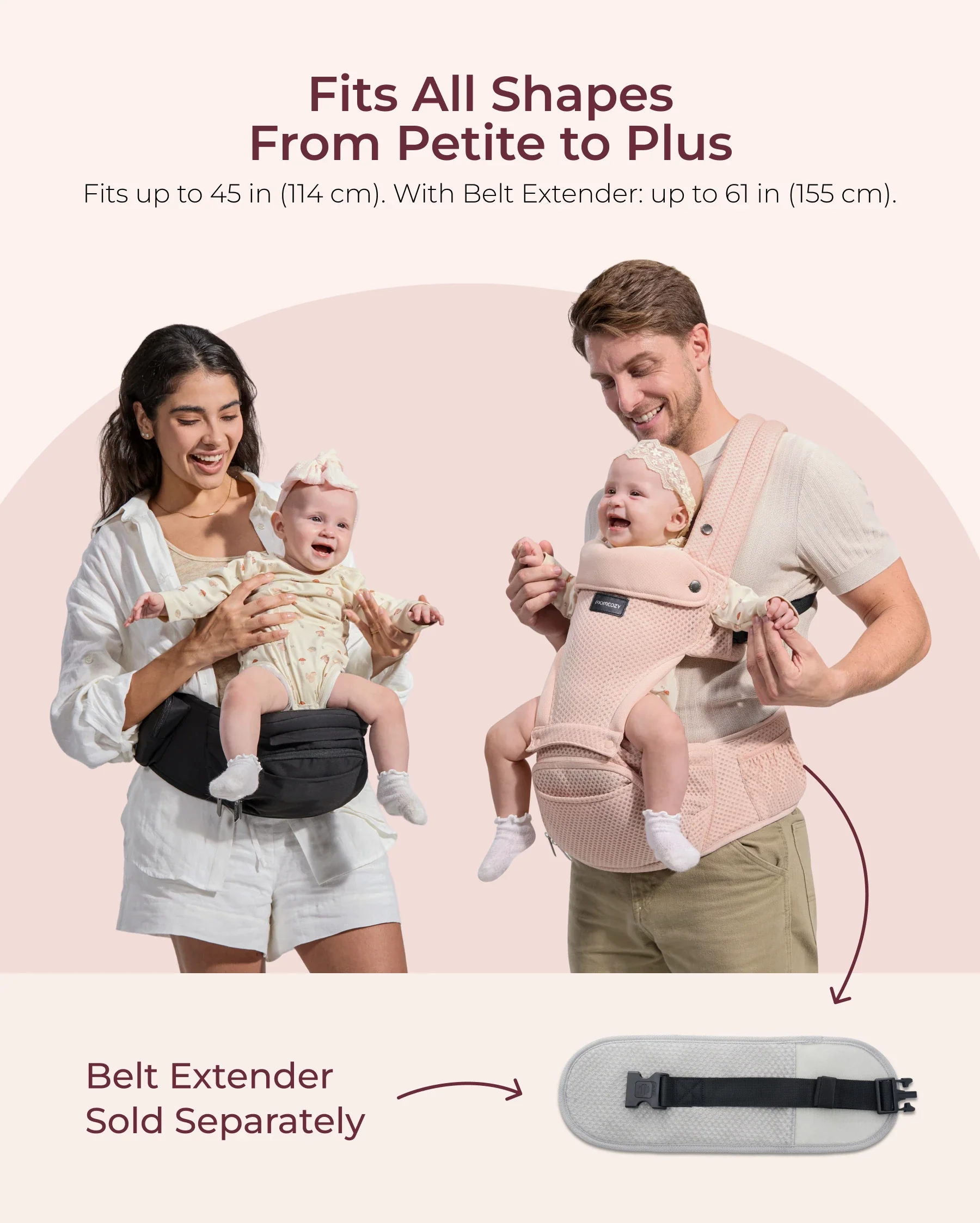 Portabebés Momcozy Move2Fit con asiento ergonómico - Image 20