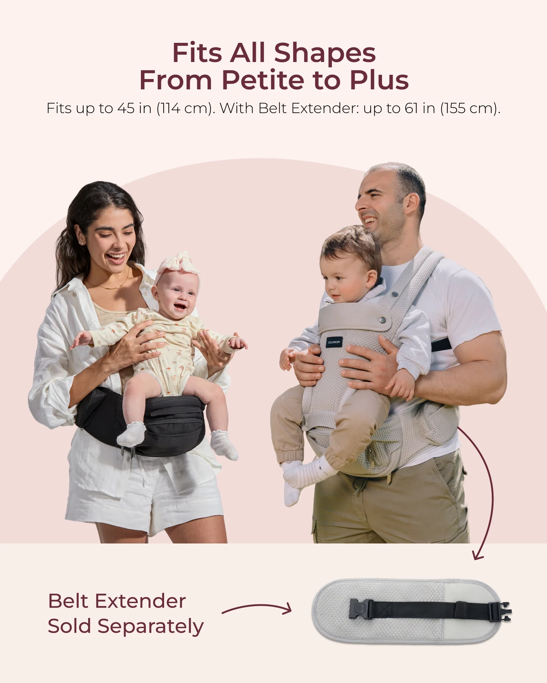 Portabebés Momcozy Move2Fit con asiento ergonómico - Image 25