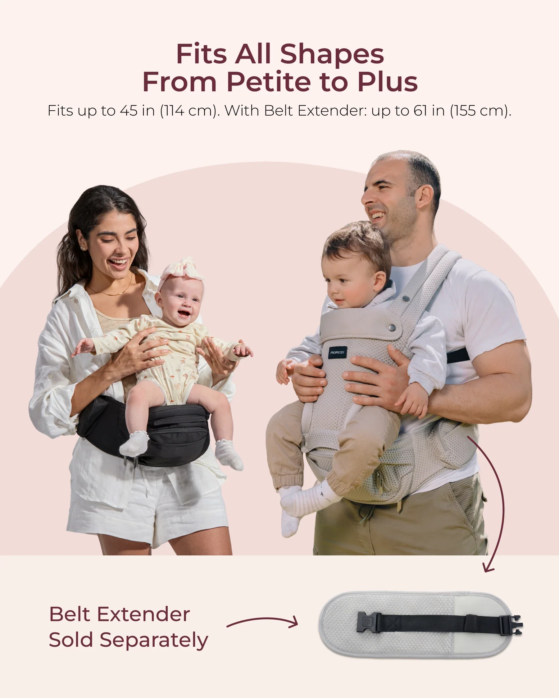 Portabebés Momcozy Move2Fit con asiento ergonómico - Image 8