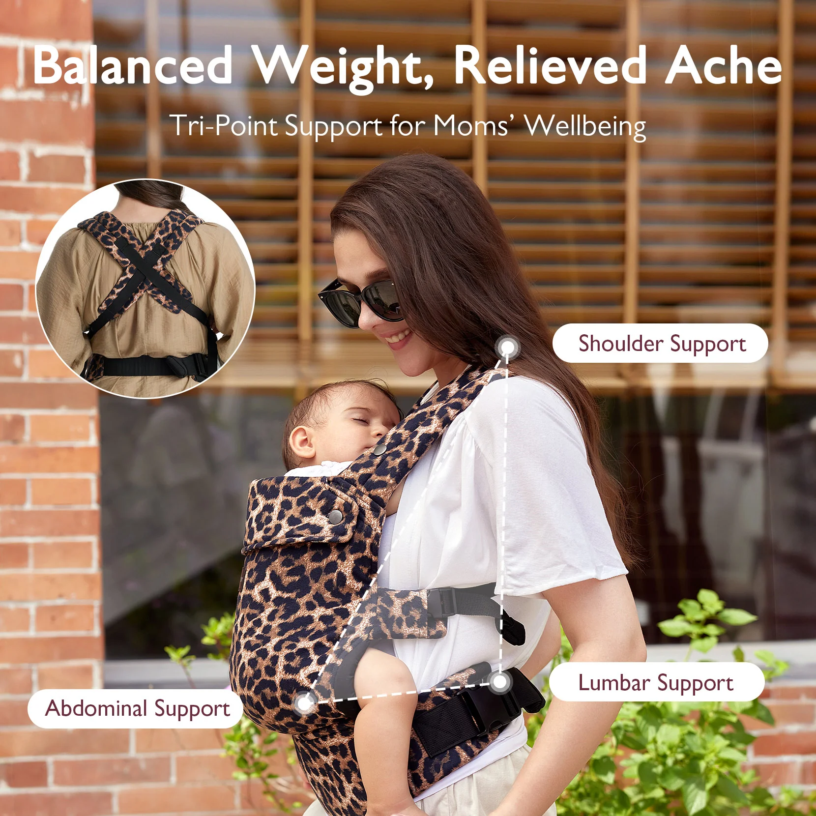 Momcozy PureHug - Portabebés - Color leopardo - Image 4