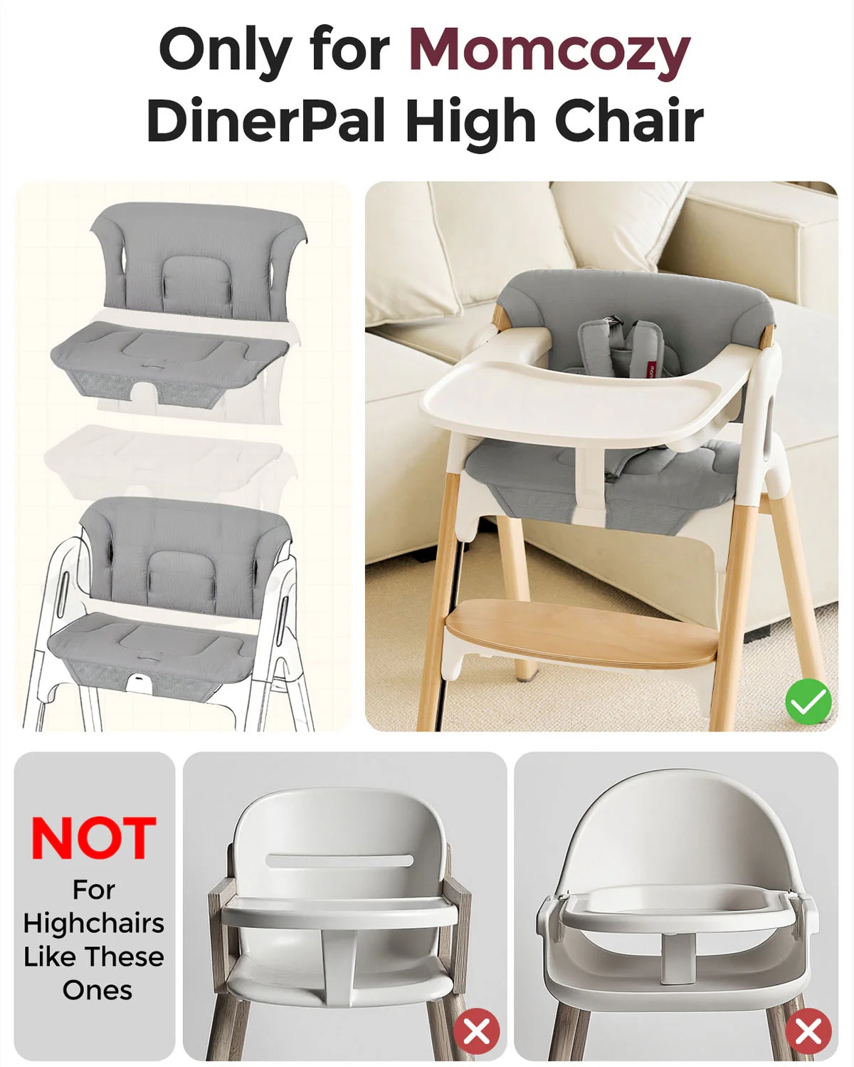 Cojín suave para la trona Momcozy DinerPal - Image 3