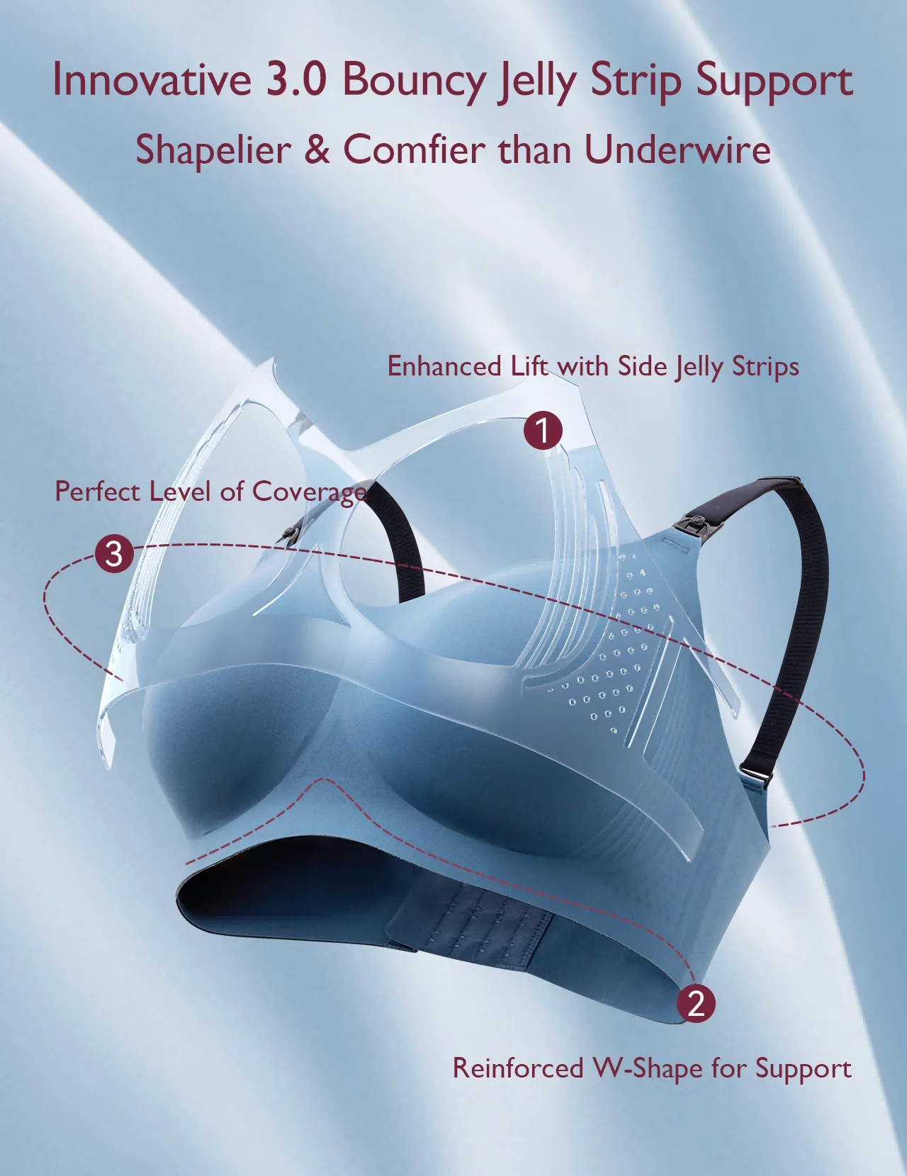 Stylish - Sujetador de lactancia V con tira de gel - Image 25