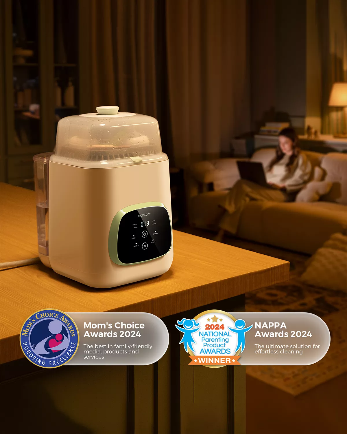 Momcozy KleanPal Pro esterilizador y lavadora de biberones para bebés - Image 9