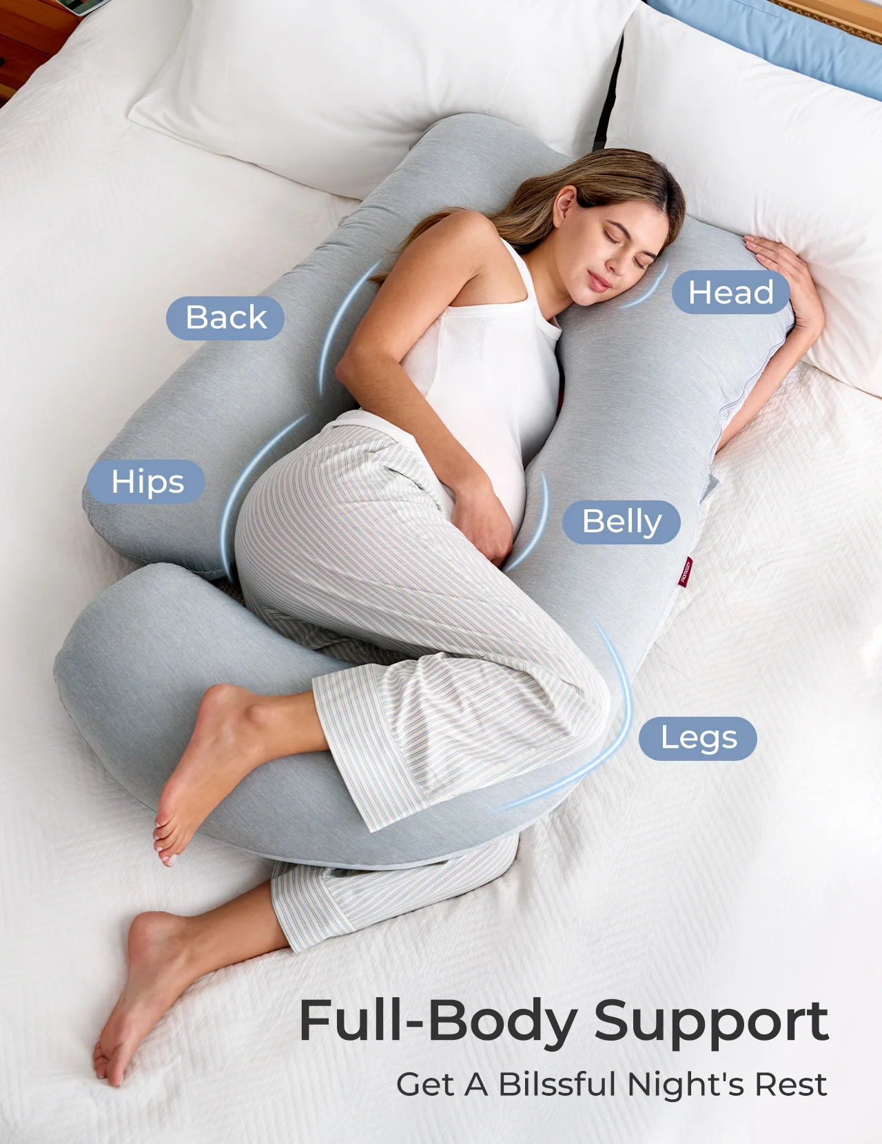 Huggable - Almohada de maternidad en forma de U - Image 11
