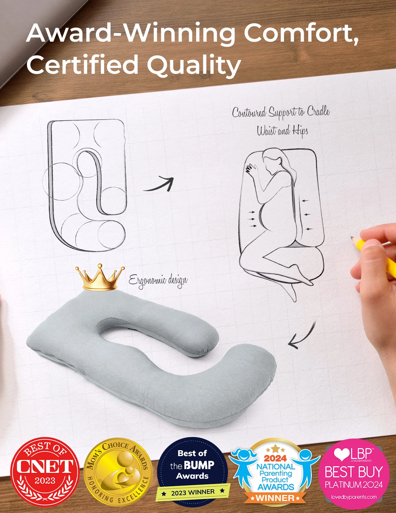 Huggable - Almohada de maternidad en forma de U - Image 17